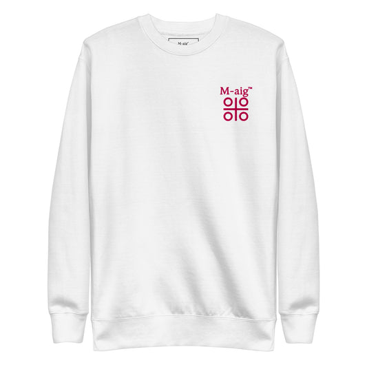 White Main Sweatshirt - Flamingo